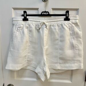 Athleta 18 White Linen Shorts